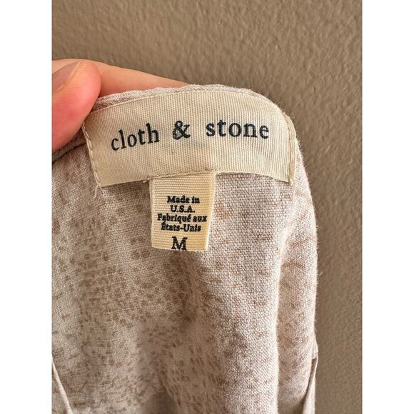 Cloth & Stone for Anthropologie Dahl Snakeskin Patterned Wrap Romper Boho Medium - Picture 9 of 9